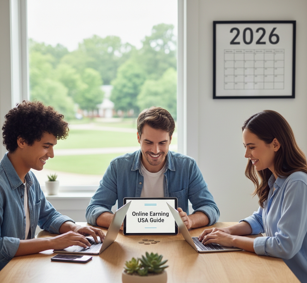 Online Earning for Beginners USA (2026 Complete&nbsp;Guide)