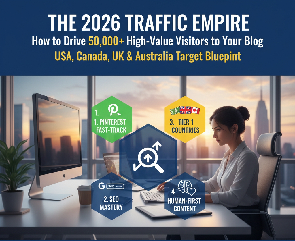 The 2026 Traffic Empire: How to Drive 50,000+ High-Value Visitors to Your&nbsp;Blog